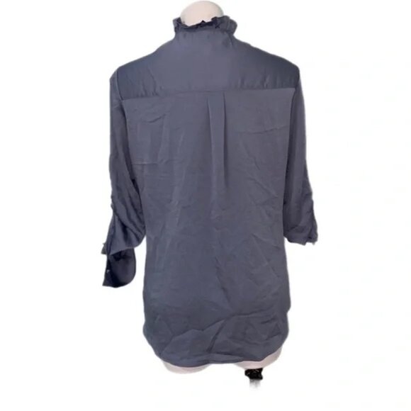 Express Satin Ruffle Collar Blouse Size L, NWT - Picture 3 of 5